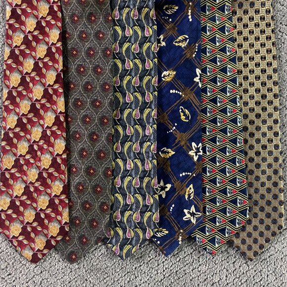 Ermenegildo Zegna Lot of 6 Ties Neckties Silk Made in Italy Tie Short Length - Picture 1 of 13
